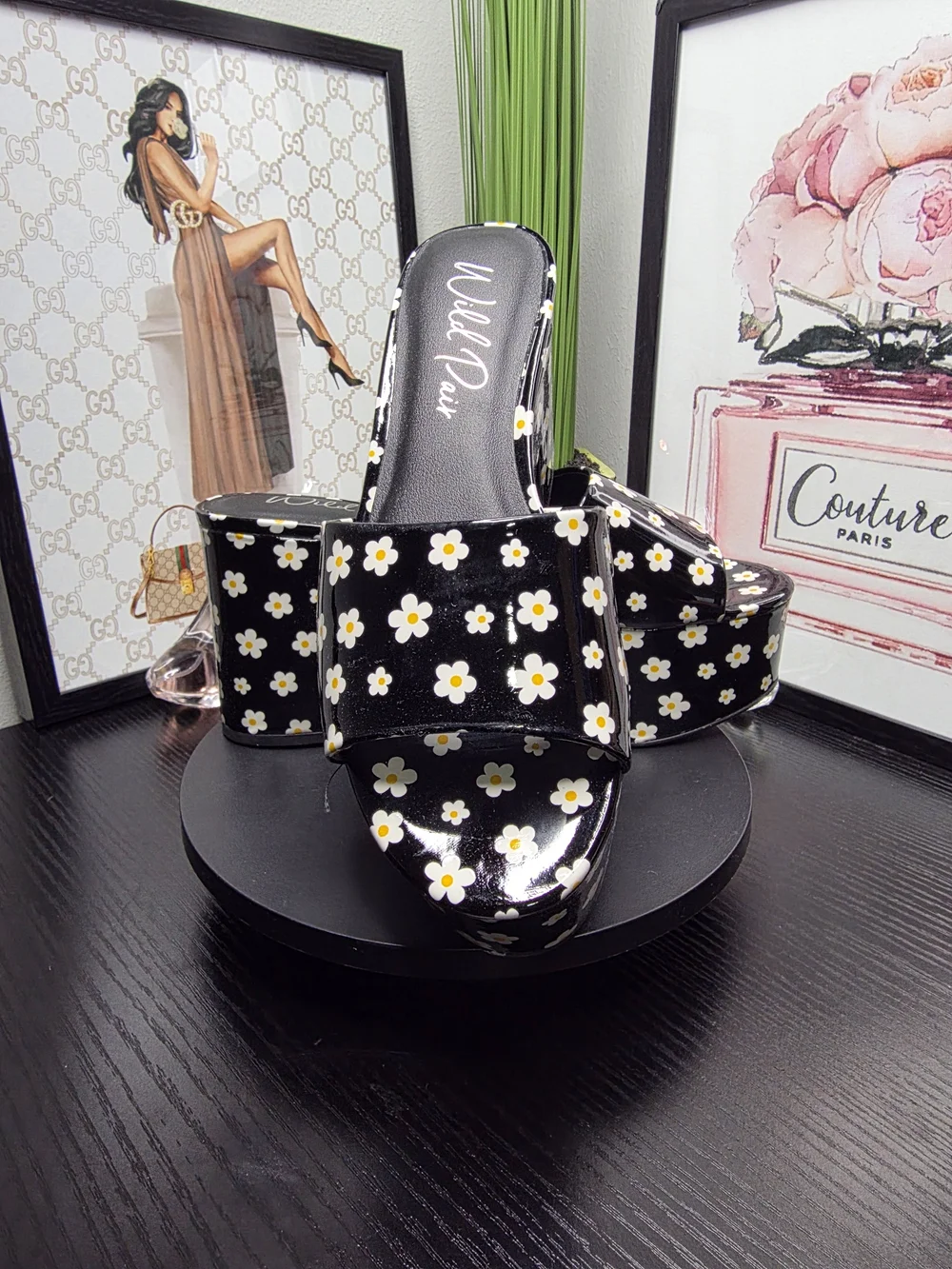 Wild Pair Daisy Platform Slide Sandals